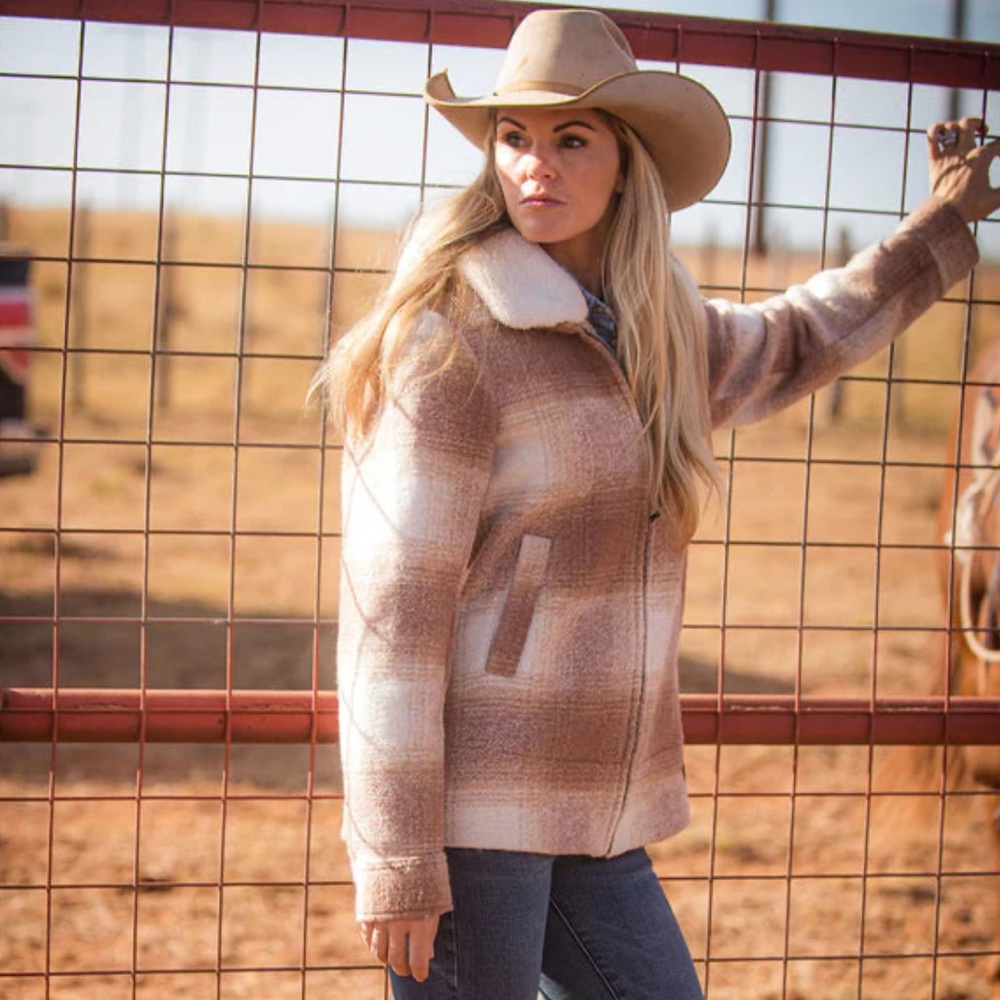 STS Ranchwear Women's Tan Plaid Jacket